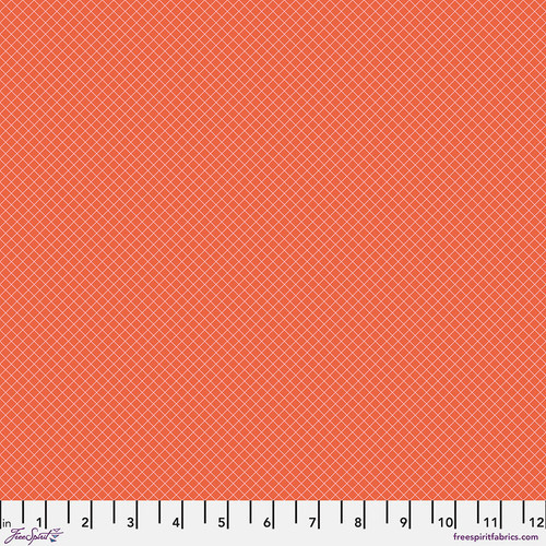 Tula Pink True Colors On the Grid - Salmon #PWTP255.SALMON