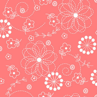 Maywood Studio Fabric - Kimberbell Basics - Peachy Pink Doodles #MAS8246-CP
