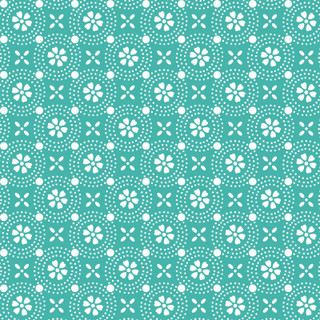 Maywood Studio Fabric - Kimberbell Basics - Teal Dotted Circles #MAS8241-Q