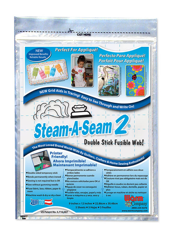 Steam A Seam 2 Lite 9in x 12in (5 Sheets per pack) (steamaseam-5417wnn)