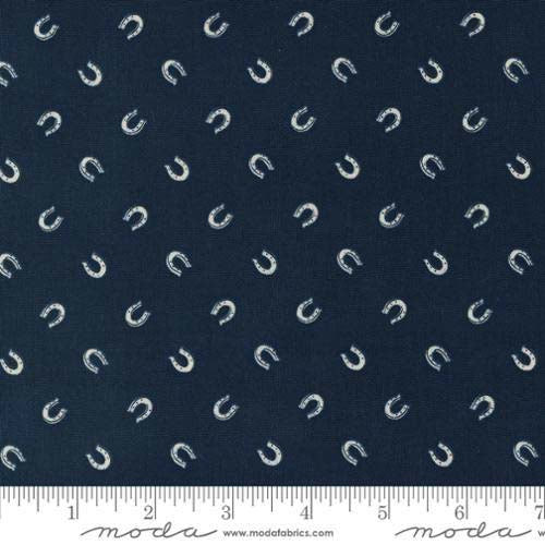 Moda Fabric - Saddle Ranch - Horseshoes Night Sky #33797-19