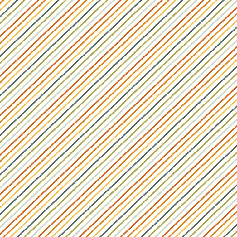 Riley Blake Designs Fabric - Happy Fall Days - Stripes Multi #c16346-multi