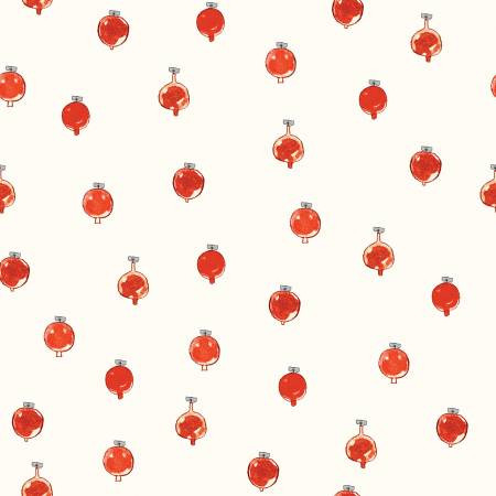 Riley Blake Designs Fabric - Classic Christmas - Ornaments Red #c16288-red