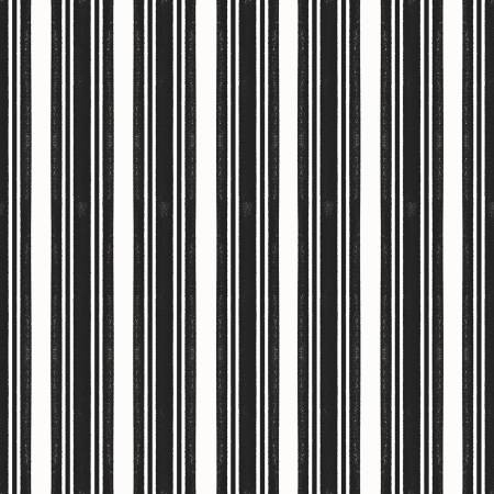 Riley Blake Designs Fabric - Classic Christmas - Christmas Stripe Black #c16289-black
