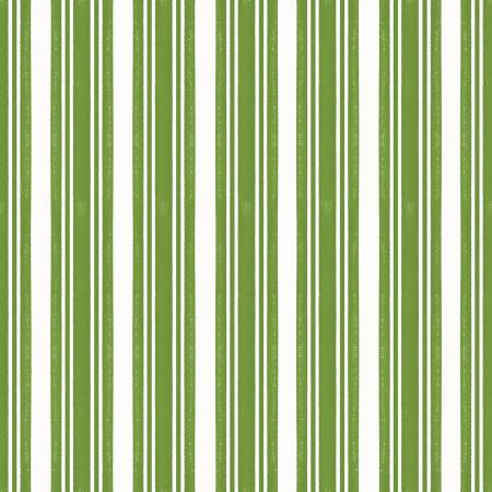 Riley Blake Designs Fabric - Classic Christmas - Stripe Green #c16289-green