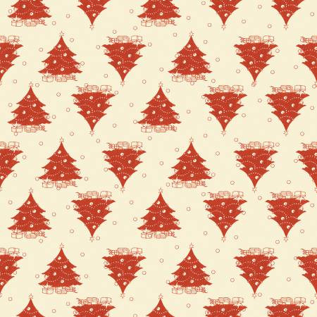 Riley Blake Designs Fabric - Classic Christmas - Trees Parchment #c16286-parchment