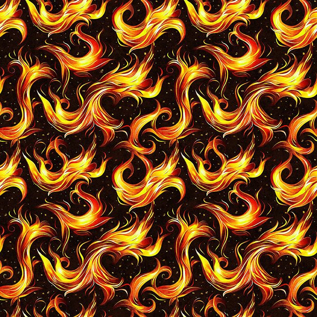QT Fabrics - Dragon's Song - Flames #31155-j