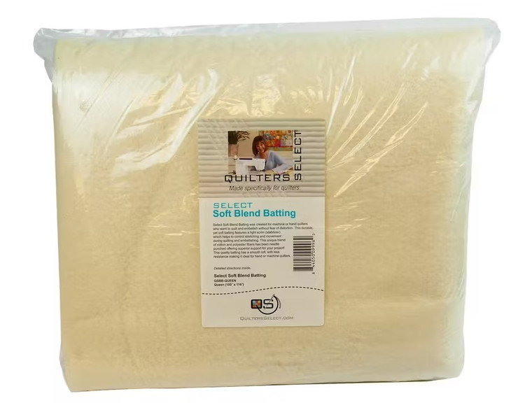 Quilters Select Blend Batting 93"x116" Queen Size (qltslt-qsbb2-queen)