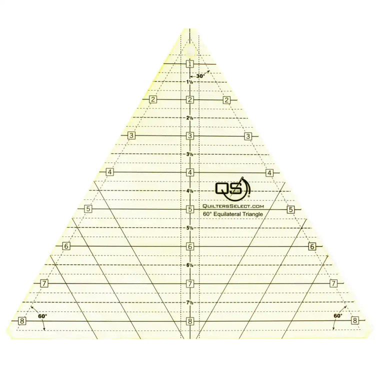Quilter's Select 60 Degree 8-1/2in Triangle Quilting Ruler Premier Stitching