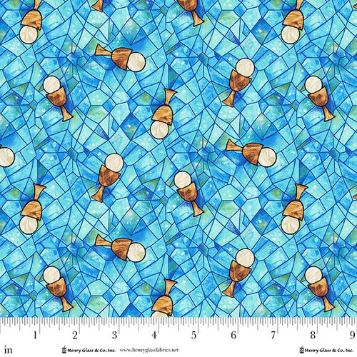 Henry Glass Fabric - Faith In Full - Tossed Chalice #2182-73