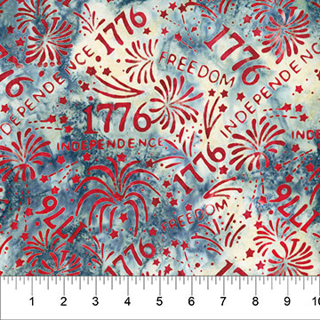 Northcott Fabric - Celebrating 250 Years - 1776 Light RWB #83550-45