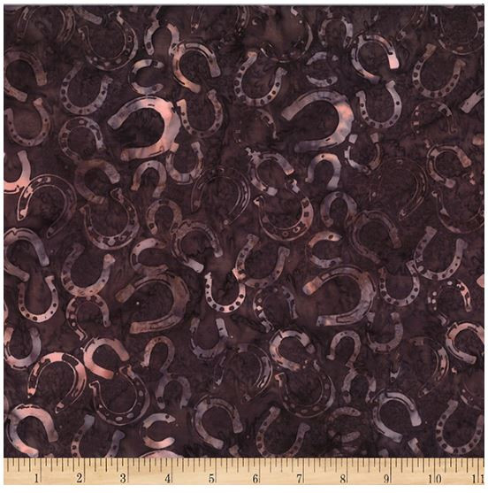 Hoffman Fabric - Cowgirl Dreams - Horseshoes - Havana #W2598-253