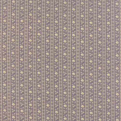 Moda Fabric - Wild Orchid - Floral Stripe - Moth #2775-26