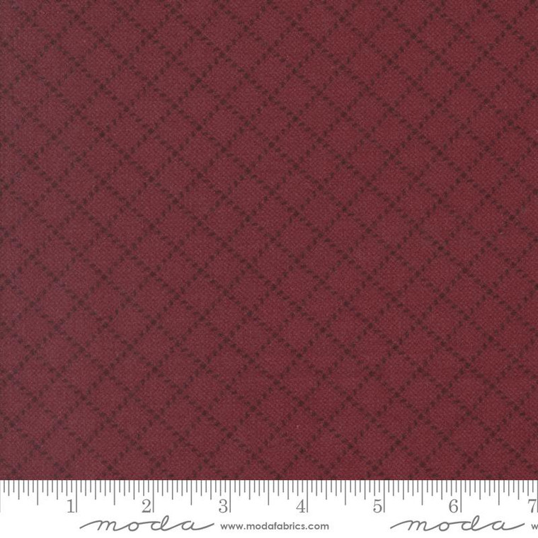Moda Fabric - Prairie Gather Flannel - Merlot #49315-22f