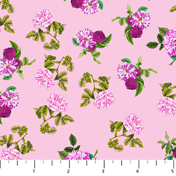 Figo Fabrics - Rosa - Scattered Roses - Pink #91155-21