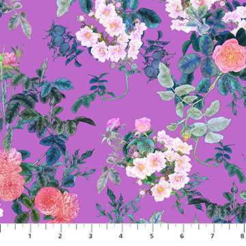 Figo Fabrics - Rosa - Roses - Purple #dp91153-82
