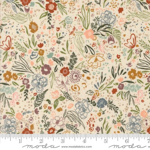 Moda Fabric - Foraged Found - Small Floral - Eggshell #45636-11