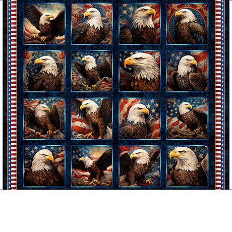 QT Fabrics - 1776 - Eagle Picture Patches #31660-n
