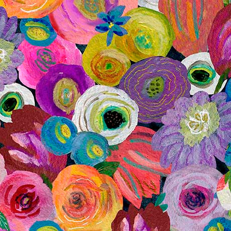 QT Fabrics - Blooming Bouquet - Watercolor Floral - Multi #31242-X