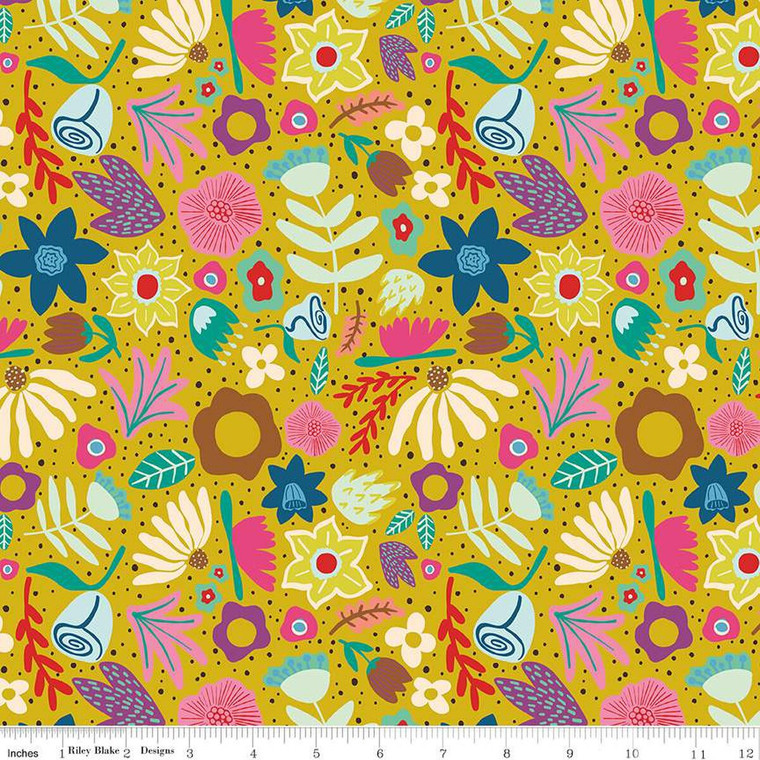 Riley Blake Designs - The Genesis of a Journey - Along the Way - Curry #c16931-curry
