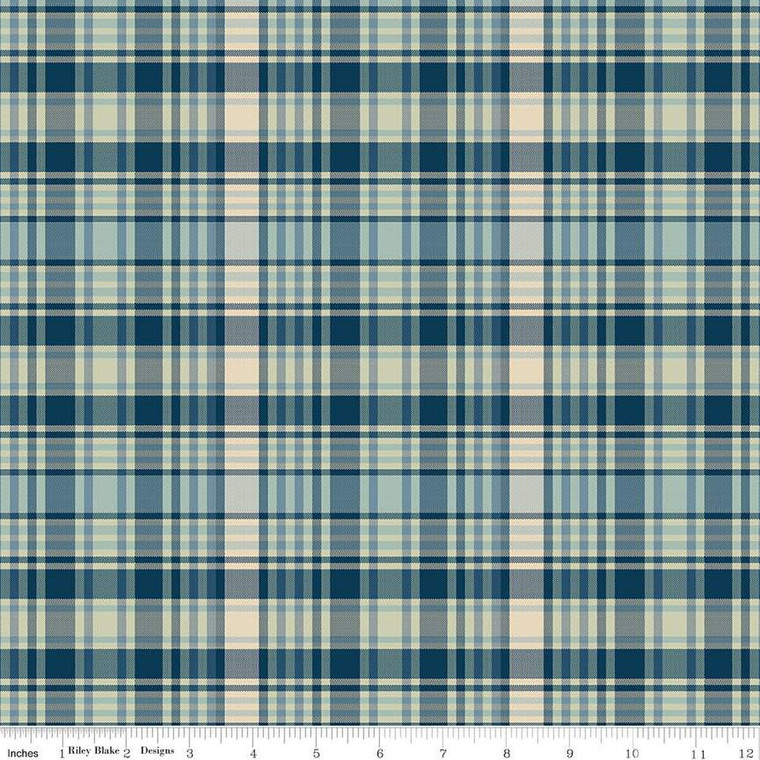 Riley Blake Designs - Plaid-Venture Club - Fisher - Blue #c17045-blue