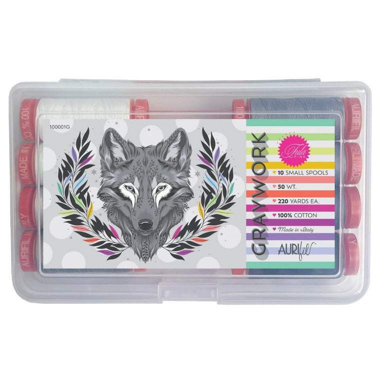 Graywork (10 Small Spools) by Tula Pink #TP50GW10 Premier Stitching