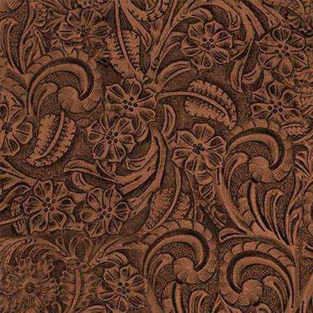 Michael Miller Fabric - Mahogany Tooled Leather - 108in Wide Back #WBX11306-MAHO-D Premier Stitching