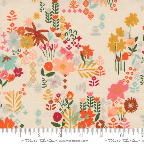 Moda Fabrics - Boho Haven - Busy Boho Florals - Eggshell #45644-11