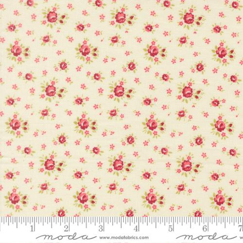 Moda Fabrics - Lyda Rose - Petite Rose Small Floral - Porcelain #3071-11