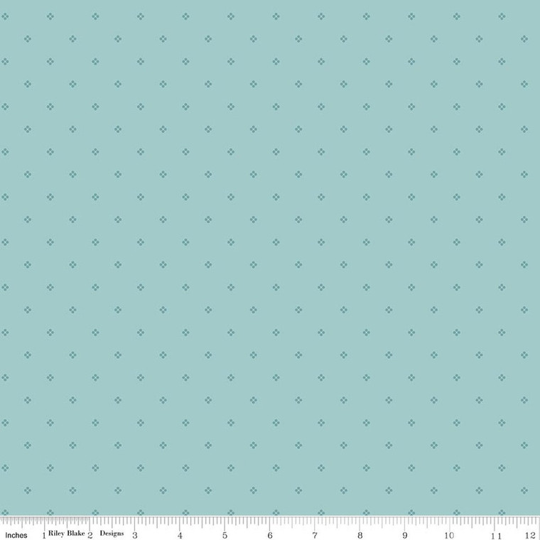 Riley Blake Designs - Bouquet des Fleurs - Dots - Blue #c17294-blue