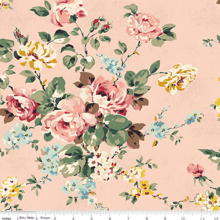 Riley Blake Designs - Bouquet des Fleurs - Main - Blush #c17290-blush