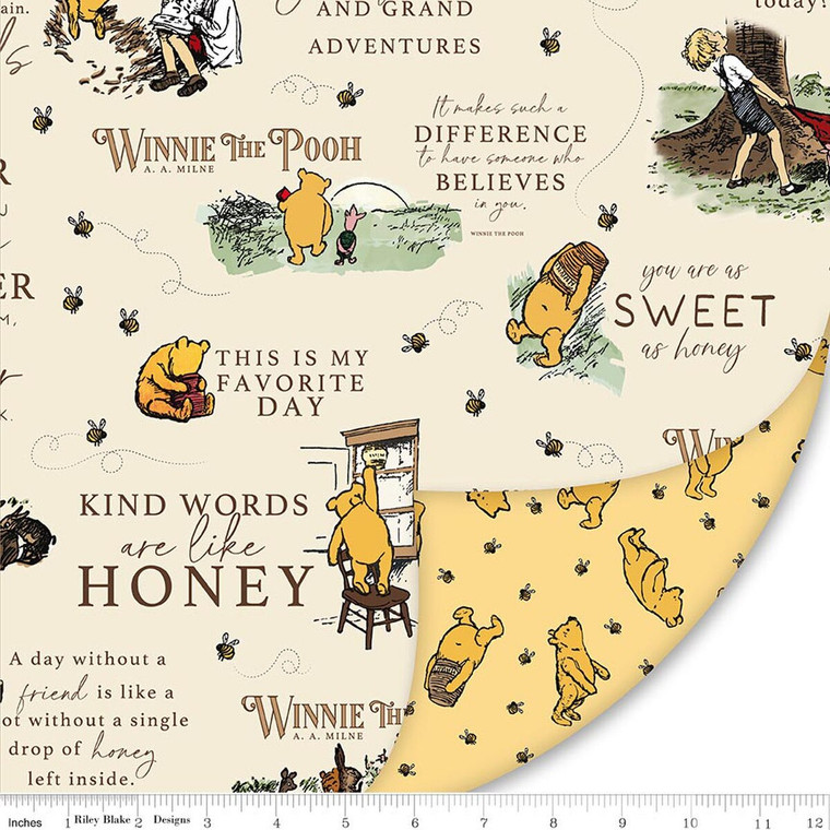 Riley Blake Designs - Double Lush Velvet - Winnie The Pooh #lv17361