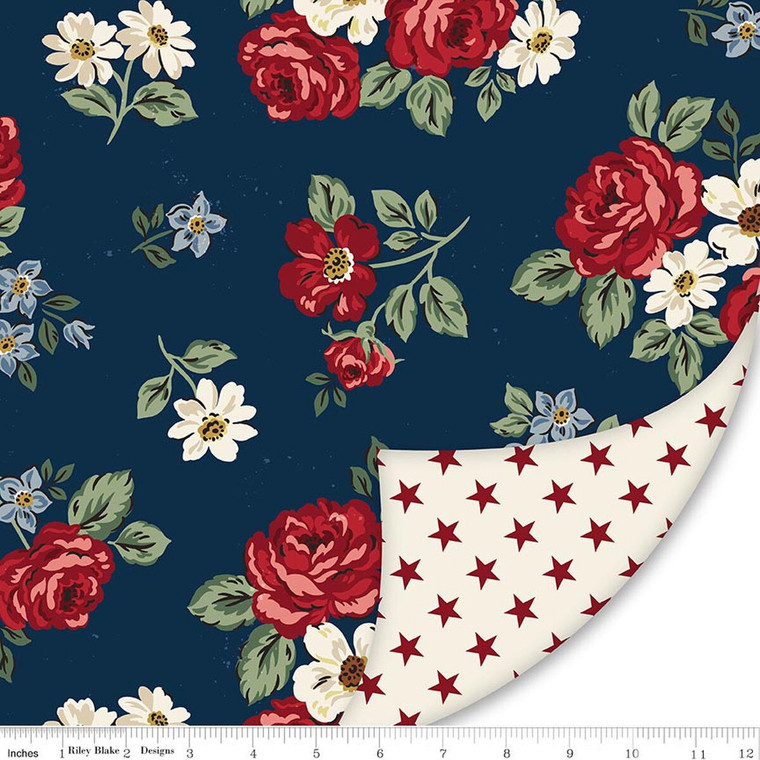 Riley Blake Designs - Double Lush Velvet - Independence #lv17362