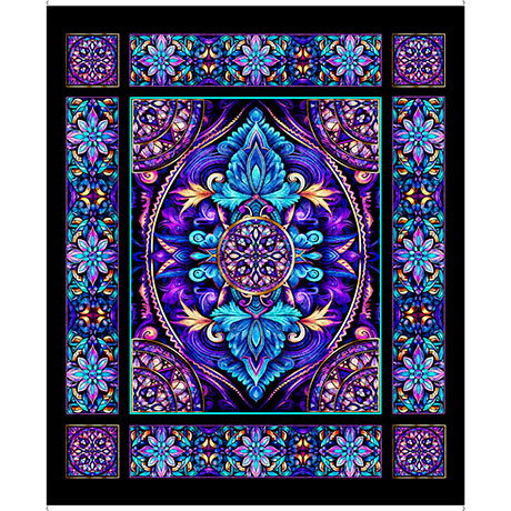 QT Fabrics - Royale - Stained Glass Panel #31824-J