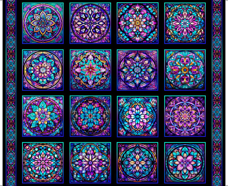 QT Fabrics - Royale - Stained Glass Patches #31825-J