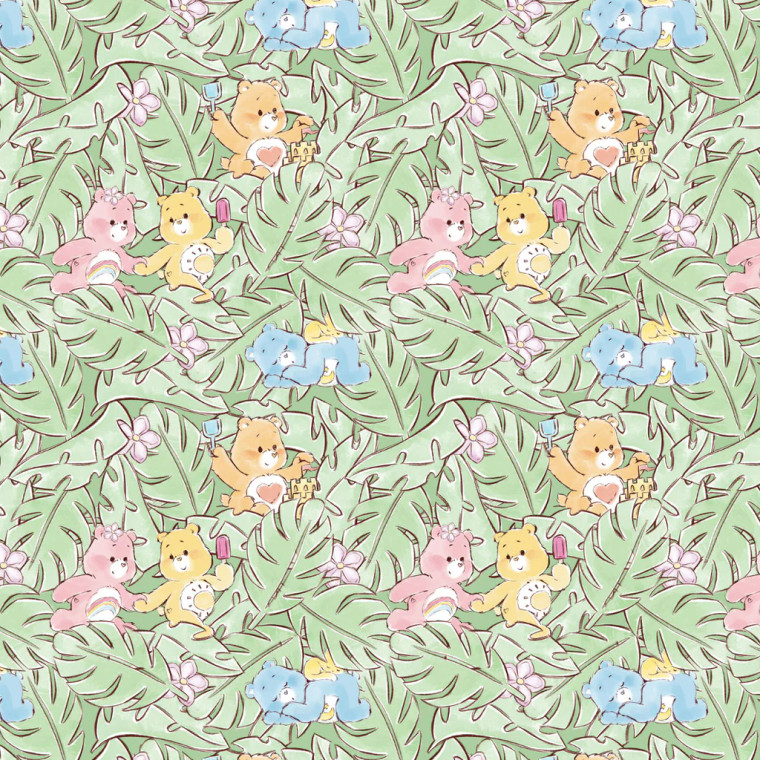 Camelot Fabrics - Care Bears Baby - I Love Summer - Tropical Adventure - Green #44011301-01