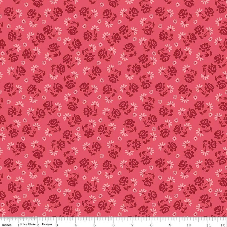 Riley Blake Designs - Berry & Sage - Roses - Tea Rose #C17380-TEAROSE