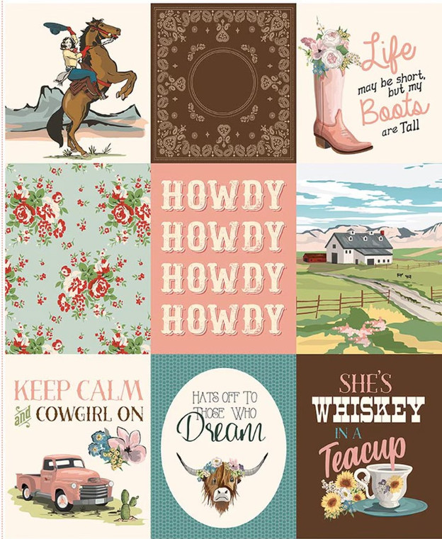 Riley Blake Designs - Cowgirl - Panel - 35 1/2" x 43 1/2" #p17487-panel
