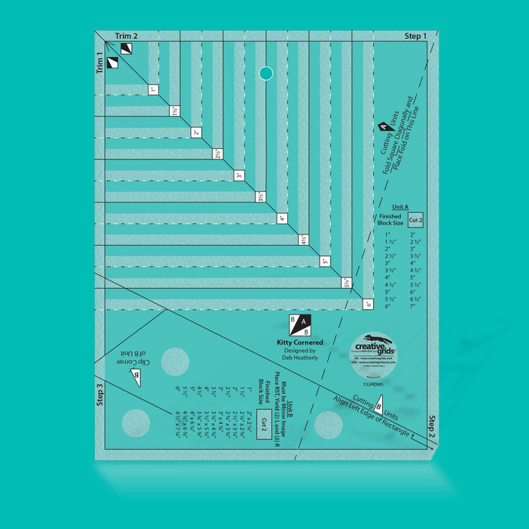 Creative Grids Kitty Cornered Ruler Premier Stitching