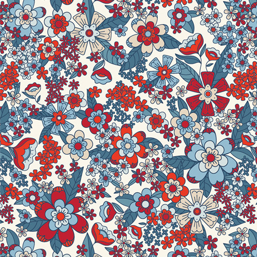 Art Gallery Fabrics - Bloomin Americana - Stay Groovy Brave #bam-47106