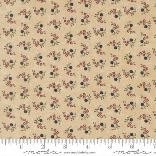 Moda Fabrics - Quail Run - Blooms and Berries - Tan #9834-11