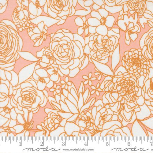 Moda Fabrics - True To Hue - Hidden Facet Florals - Blush #11560-28