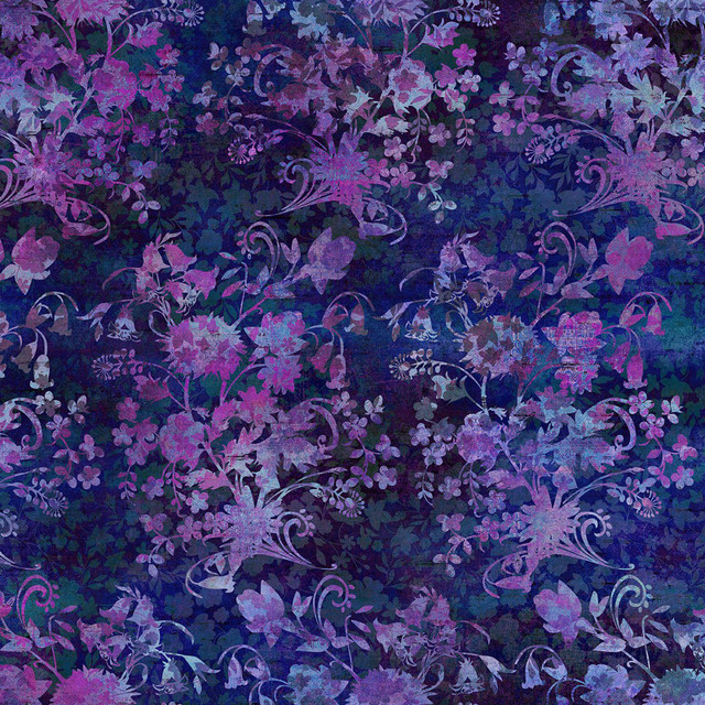 In The Beginning Fabrics - Evanescence - Bouquet - Purple #ibf2ev-2
