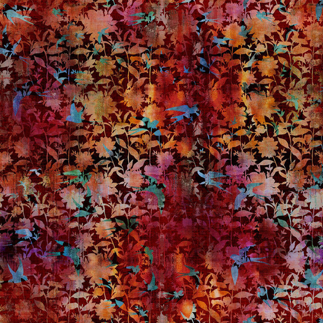 In The Beginning Fabrics - Evanescence - Swallows - Spice #ibf4ev-1