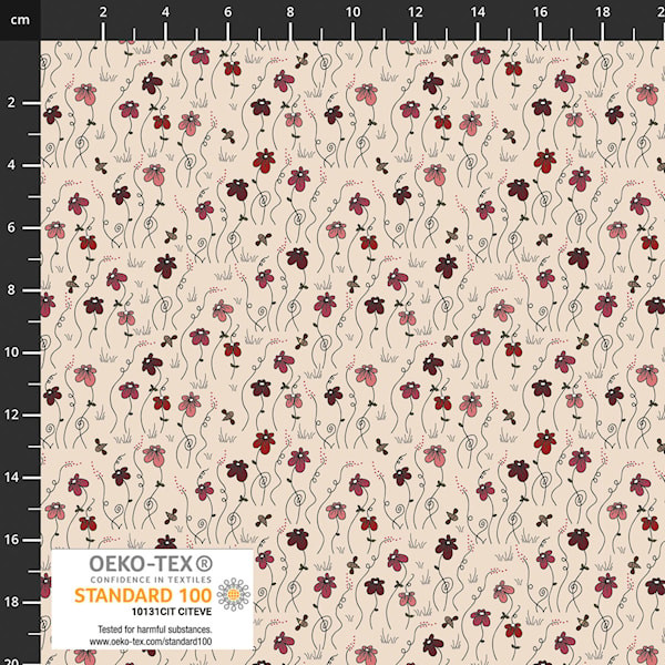 Stof Fabrics - The Sweetest Embrace - Floral - Pink/Cream #4514-525