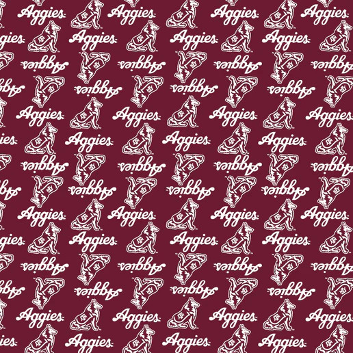 Sykel Fabrics - Texas A&M 1390 - Mini Packed Logo Design #tam-1390