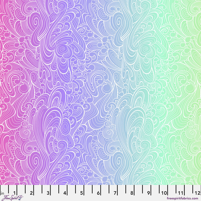 Free Spirit Fabrics - Floral Reef - Riptide - Deep Dive #pwtp270-deepdive
