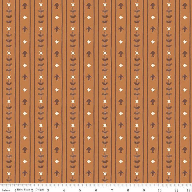 Riley Blake Designs - Faraway Kingdom - Royal Stripe - Earth #c17433-earth