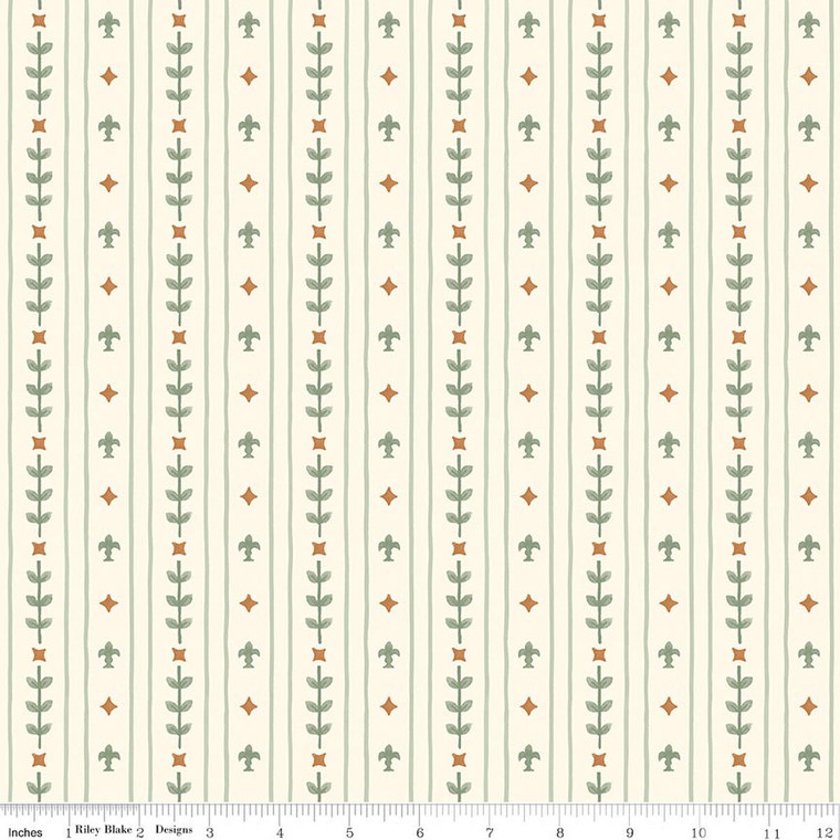 Riley Blake Designs - Faraway Kingdom - Royal Stripe - Sand #c17433-sand