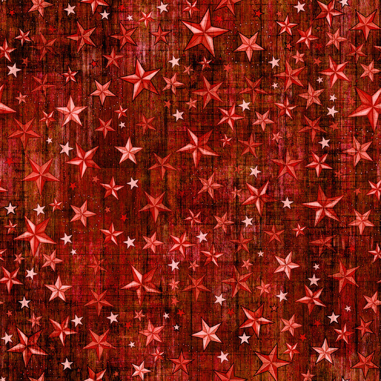 QT Fabrics - American Country - Stars - Red #31997-r